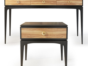 console dresser nightstand kopmann by unica moblar 3D 模型