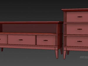 manhattan tvstand nightstand by wonderwood Model 3D