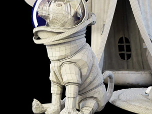 childrens room set tent rocket dogs astronauts toy dod 3D Model