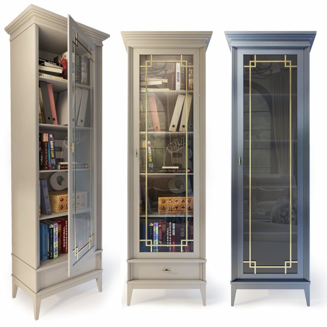 manhattan showcase bookcase by wonderwood Modelo 3D .c4d .max .obj .3ds .fbx .stl .blend 