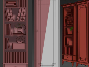 manhattan showcase bookcase by wonderwood Modelo 3D