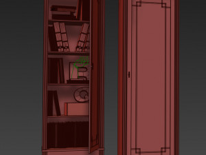 manhattan showcase bookcase by wonderwood Modelo 3D