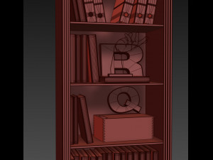 manhattan showcase bookcase by wonderwood Modelo 3D