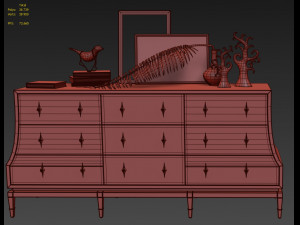 sideboard ambella home Model 3D