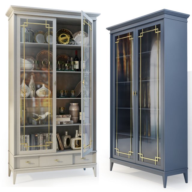 showcase 2 glass doors wonderwood 3D Model .c4d .max .obj .3ds .fbx .stl .blend 