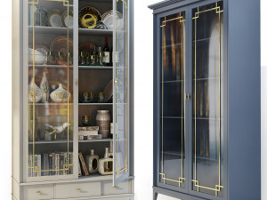 showcase 2 glass doors wonderwood 3D Model