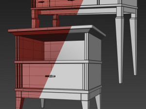 console table and nightstand manhattan by wonderwood 3D Model