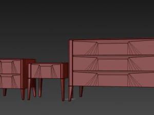 dresser and nightstand anniversary by moletta 3D Model