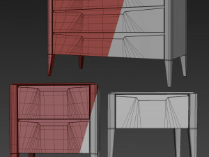 dresser and nightstand anniversary by moletta 3D Model