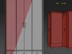 wardrobe two-door manhattan wonderwood Modèle 3D