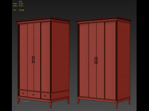 wardrobe two-door manhattan wonderwood Modèle 3D