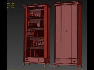 bookcase two-door manhattan by wonderwood 3D Model