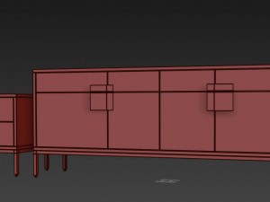jade sideboard nightstand by sunpan furniture 3D-Modell