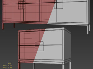 jade sideboard nightstand by sunpan furniture 3D-Modell