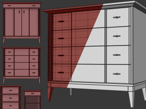 manhattan dresser nightstand by wonderwood Model 3D