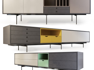 aura tv stand sideboard by treku 3D Model