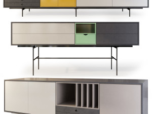 aura tv stand sideboard by treku Model 3D