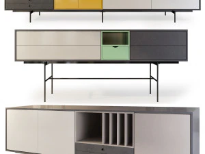 aura tv stand sideboard by treku 3D Model