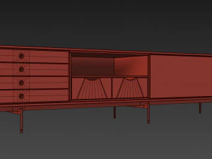 aura tv stand sideboard by treku 3D Model