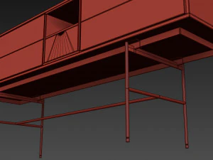 aura tv stand sideboard by treku 3D Model