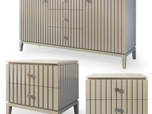 miller sideboard nightstand by icon design 3D Model