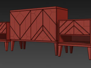 aparador mesa de cabeceira m&aacute;gica Modelo 3D