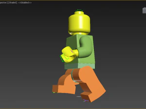 lego man animated and rigging 3D Model