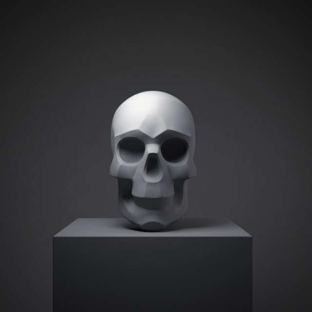 skull 3D प्रिंट मॉडल .c4d .max .obj .3ds .fbx .stl .blend 