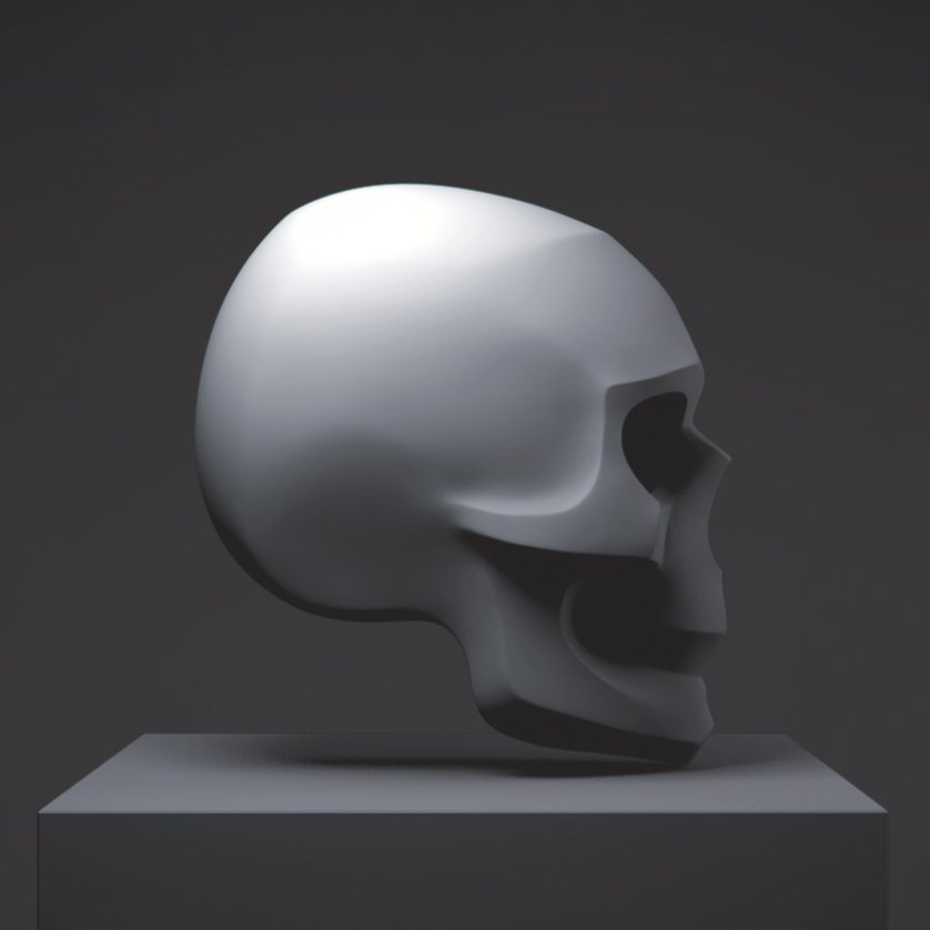 Skull 3d model. Череп 3д модель для принтера.