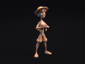 straw hat luffy - onepiece - 3d print model Modelo de Impressão 3D