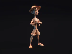 straw hat luffy - onepiece - 3d print model 3D Print Model