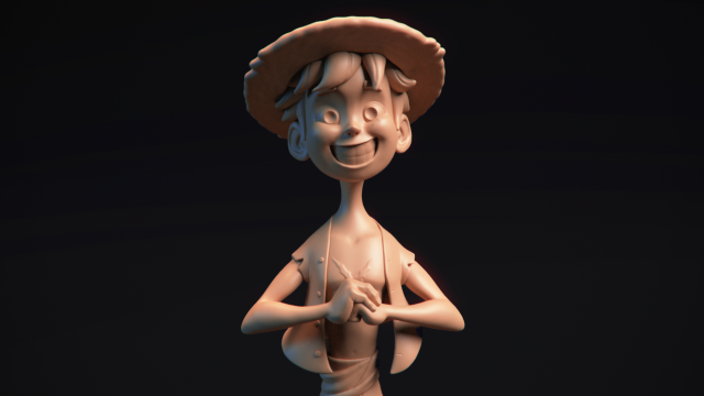 straw hat luffy - onepiece - 3d print model Modelo de Impressão 3D .c4d .max .obj .3ds .fbx .stl .blend 