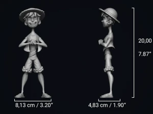 straw hat luffy - onepiece - 3d print model 3D Print Model