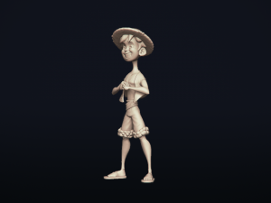 straw hat luffy - onepiece - 3d print model Modelo de Impressão 3D