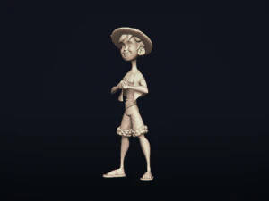 straw hat luffy - onepiece - 3d print model 3D Print Model