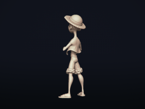 straw hat luffy - onepiece - 3d print model Modelo de Impressão 3D