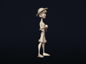 straw hat luffy - onepiece - 3d print model Modelo de Impressão 3D