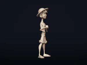 straw hat luffy - onepiece - 3d print model 3D Print Model