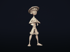straw hat luffy - onepiece - 3d print model Modelo de Impressão 3D