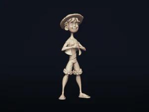 straw hat luffy - onepiece - 3d print model 3D Print Model