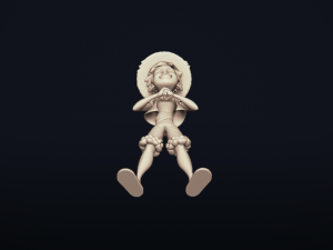 straw hat luffy - onepiece - 3d print model Modelo de Impressão 3D