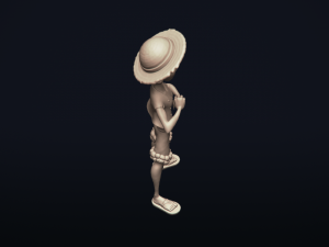 straw hat luffy - onepiece - 3d print model Modelo de Impressão 3D