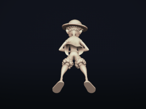 straw hat luffy - onepiece - 3d print model Modelo de Impressão 3D