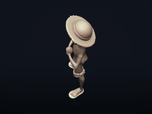 straw hat luffy - onepiece - 3d print model 3D Print Model