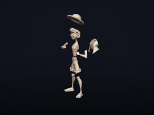 straw hat luffy - onepiece - 3d print model Modelo de Impressão 3D