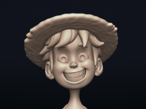straw hat luffy - onepiece - 3d print model Modelo de Impressão 3D