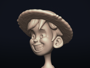 straw hat luffy - onepiece - 3d print model Modelo de Impressão 3D