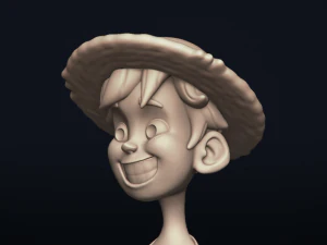 straw hat luffy - onepiece - 3d print model 3D Print Model