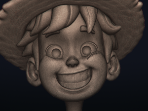 straw hat luffy - onepiece - 3d print model Modelo de Impressão 3D