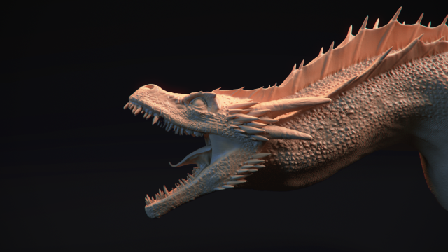 dragon bust - game of thrones - drogon - 3d prinable model 3D 프린트 모델 .c4d .max .obj .3ds .fbx .stl .blend 